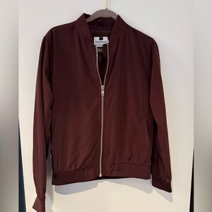Topman bomber jacket burgundy size small